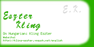 eszter kling business card